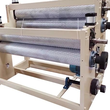 CE Hand Towel Paper Embossing Machine Steel To Steel Emboss