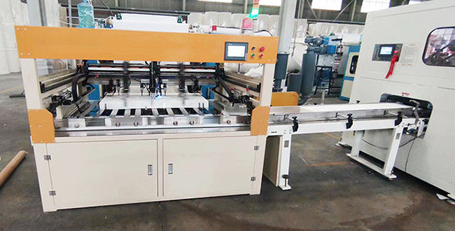 Big Bag Tissue Paper logs Transfer Unit and Log Saw Cutting Machine Line